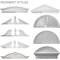 Ekena Millwork 40"W x 18 1/8"H x 1 3/4"P Half Round Sunburst Pediment PED40X18X01SB - alternate 4